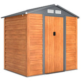 Galvanised Steel Outdoor Garden Storage Shed 6.5ft x 5ft - Velmora