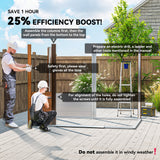 Galvanised Steel Outdoor Garden Storage Shed 6ft x 8ft - Velmora