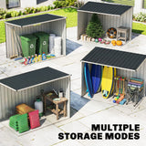 Galvanised Steel Outdoor Garden Storage Shed 7.6ft x 4ft - Velmora