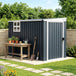 Galvanised Steel Outdoor Garden Storage Shed 7.6ft x 4ft - Velmora