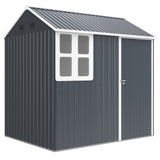 Galvanised Steel Outdoor Garden Storage Shed 7ft x 6ft - Velmora