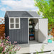 Galvanised Steel Outdoor Garden Storage Shed 7ft x 6ft - Velmora