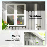Galvanised Steel Outdoor Garden Storage Shed 7ft x 4ft - Velmora