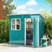 Galvanised Steel Outdoor Garden Storage Shed 7ft x 4ft - Velmora