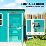 Galvanised Steel Outdoor Garden Storage Shed 7ft x 4ft - Velmora