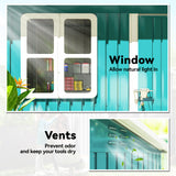 Galvanised Steel Outdoor Garden Storage Shed 7ft x 4ft - Velmora