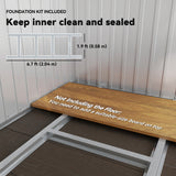 Galvanised Steel Outdoor Garden Storage Shed 7ft x 4ft - Velmora