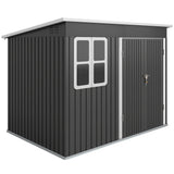 Galvanised Steel Outdoor Garden Storage Shed 8.5ft x 6ft - Velmora