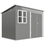 Galvanised Steel Outdoor Garden Storage Shed 8.5ft x 6ft - Velmora