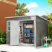 Galvanised Steel Outdoor Garden Storage Shed 8.5ft x 6ft - Velmora