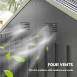 Galvanised Steel Outdoor Garden Storage Shed 8ft x 6ft - Velmora