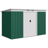 Galvanised Steel Outdoor Garden Storage Shed 9ft x 4ft - Velmora