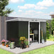 Galvanised Steel Outdoor Garden Storage Shed 9ft x 4ft - Velmora