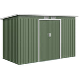 Galvanised Steel Outdoor Garden Storage Shed 9ft x 4ft - Velmora