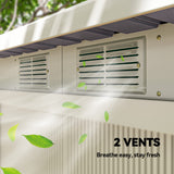 Galvanised Steel Outdoor Garden Storage Shed 9ft x 4ft - Velmora