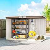 Galvanised Steel Outdoor Garden Storage Shed 9ft x 4ft - Velmora