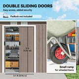 Galvanised Steel Outdoor Garden Storage Shed 9ft x 4ft - Velmora