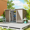 Galvanised Steel Outdoor Garden Storage Shed 9ft x 4ft - Velmora