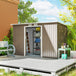 Galvanised Steel Outdoor Garden Storage Shed 9ft x 4ft - Velmora