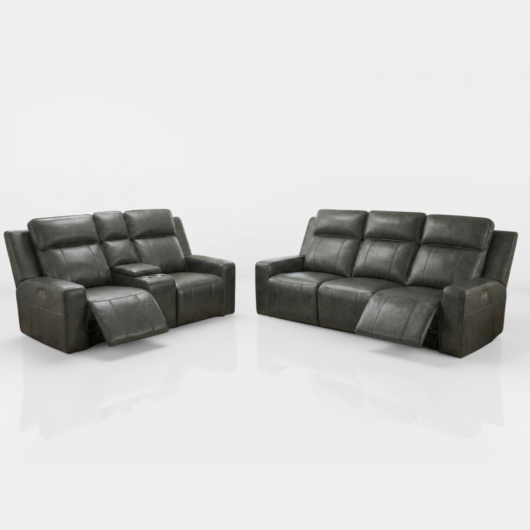 Genuine Leather 3 + 2 Seater Sofa Set Electric Recliner - Barcelona