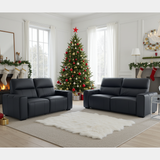 Genuine Leather 3 + 2 Seater Sofa Set Electric Recliner - Bellagio