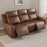 Genuine Leather 3 Seater Sofa Electric Recliner - Barcelona