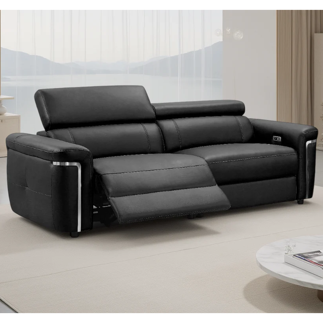 Genuine Leather 3 Seater Sofa Electric Recliner - Somerville