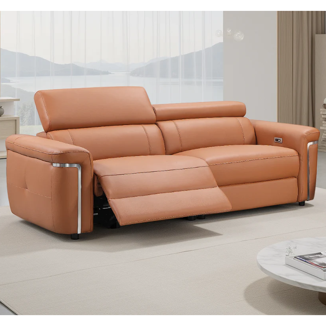 Genuine Leather 3 Seater Sofa Electric Recliner - Somerville