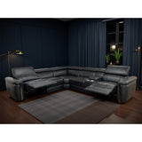 Genuine Leather Corner Sofa Large Electric Recliner - Somerville