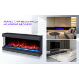 Glass 3 Sided Deep Electric Fire 50 Inch - Cullinan