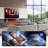 Glass 3 Sided Deep Electric Fire 50 Inch - Cullinan