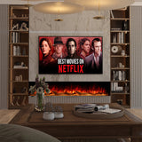 Glass 3 Sided Deep Electric Fire 50 Inch - Cullinan