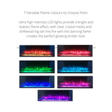 Glass 3D Panoramic Electric Fire 71 Inch - Luvelle