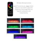 Glass 3D Panoramic Electric Fire 71 Inch - Luvelle