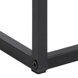 Glass Bedside Table Square With 1 Black Drawer - Randolf