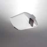 Glass Ceiling Light With Emilio Lamp With Wenge Wooden Support - Tangerine