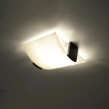 Glass Ceiling Light With Emilio Lamp With Wenge Wooden Support - Tangerine