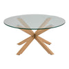 Glass Coffee Table 82cm Wide Round - Heaven