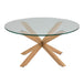 Glass Coffee Table 82cm Wide Round - Heaven
