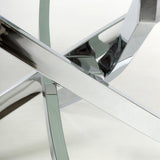 Glass Coffee Table Rectangular in White Marble Effect - Astoria