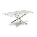 Glass Coffee Table Rectangular in White Marble Effect - Astoria