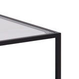 Glass Coffee Tables in Set Of 2 With Black Metal Frame - Seaford
