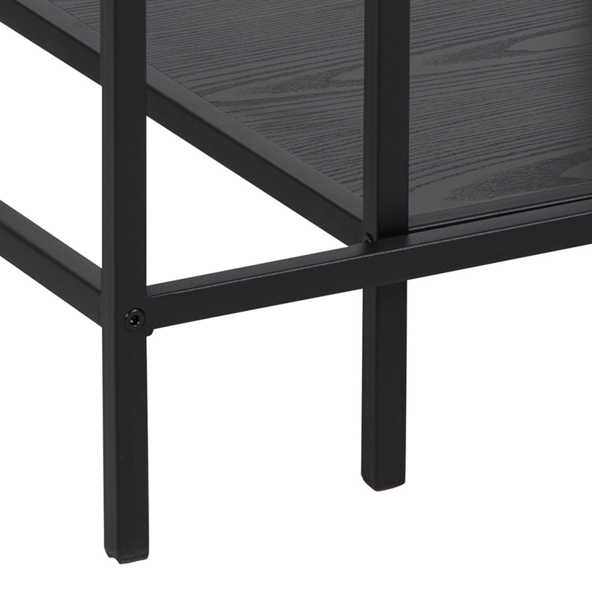 Glass Coffee Tables in Set Of 2 With Black Metal Frame - Seaford