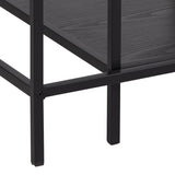Glass Coffee Tables in Set Of 2 With Black Metal Frame - Seaford