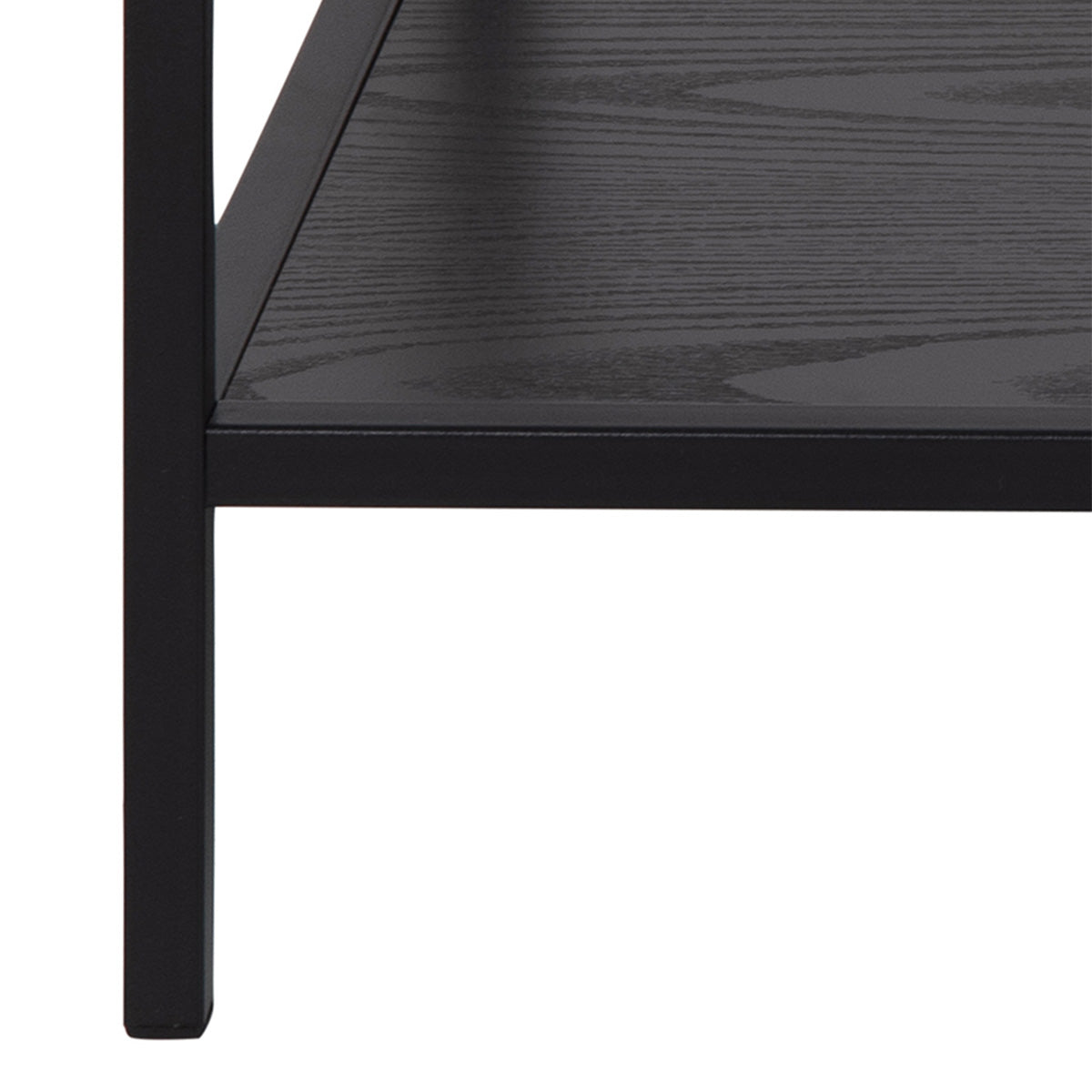 Glass Coffee Tables in Set Of 2 With Black Metal Frame - Seaford