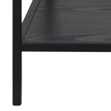 Glass Coffee Tables in Set Of 2 With Black Metal Frame - Seaford