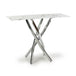 Glass Console Table in White Marble Effect - Astoria