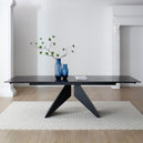 Glass Dining Table for 6 to 8 People Extending - Silux