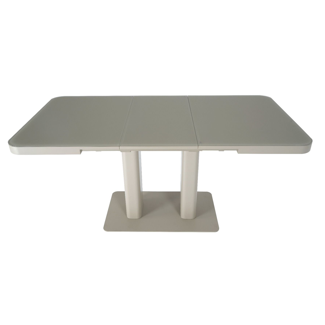 Glass Dining Table Extending in Rectangular for 4 to 6 People - Freya