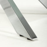 Glass Dining Table for 4 People Rectangular in White Marble Effect - Astoria